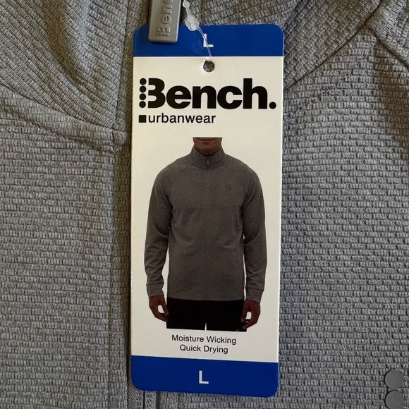 Bench Urbanwear Full Zip Jacket, Moisture Wicking, Gray, Large, NWT - Picture 3 of 16
